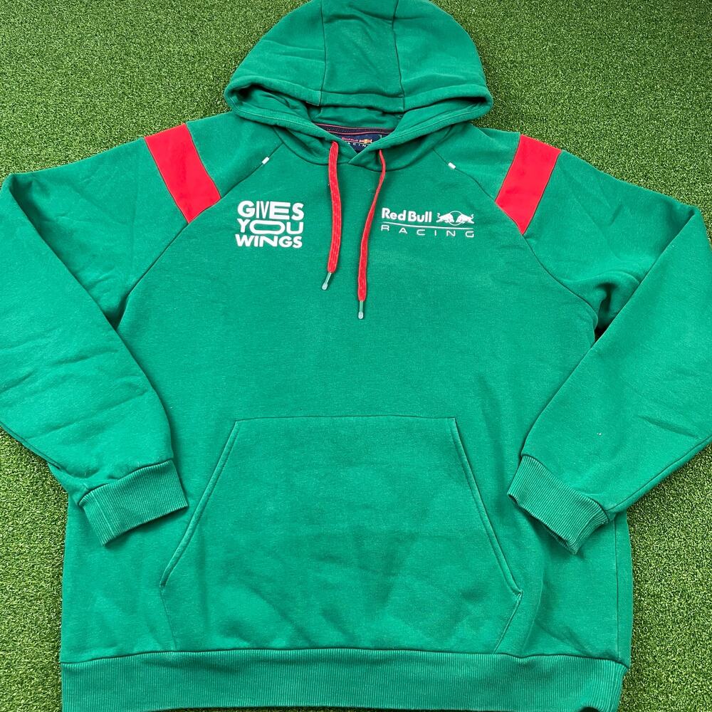 Red Bull Racing F1 Mens Green Sergio Checo Perez Sweatshirt Hoodie Sz L